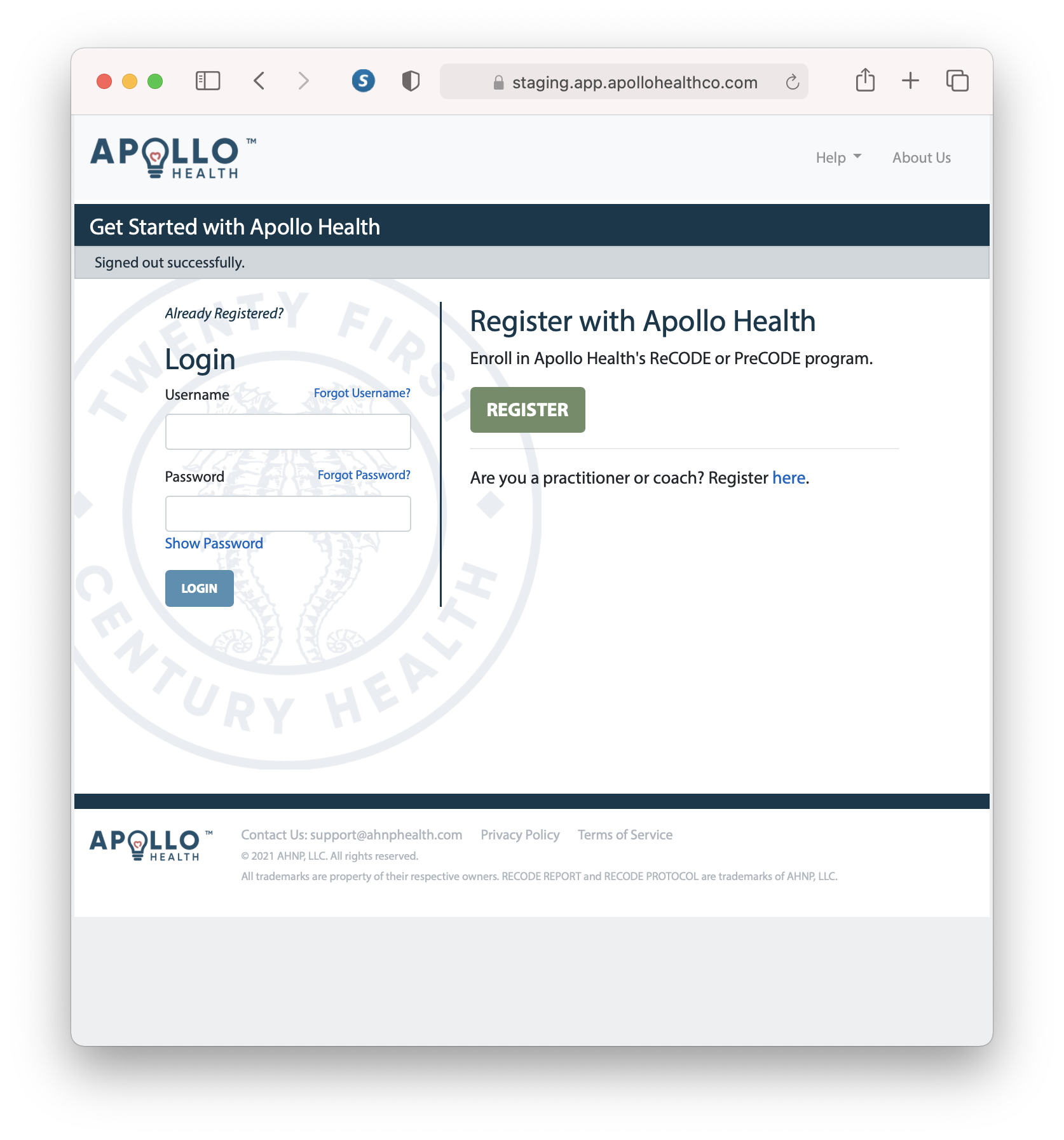 Registration Instructions for Bredesen Protocol practitioners Apollo